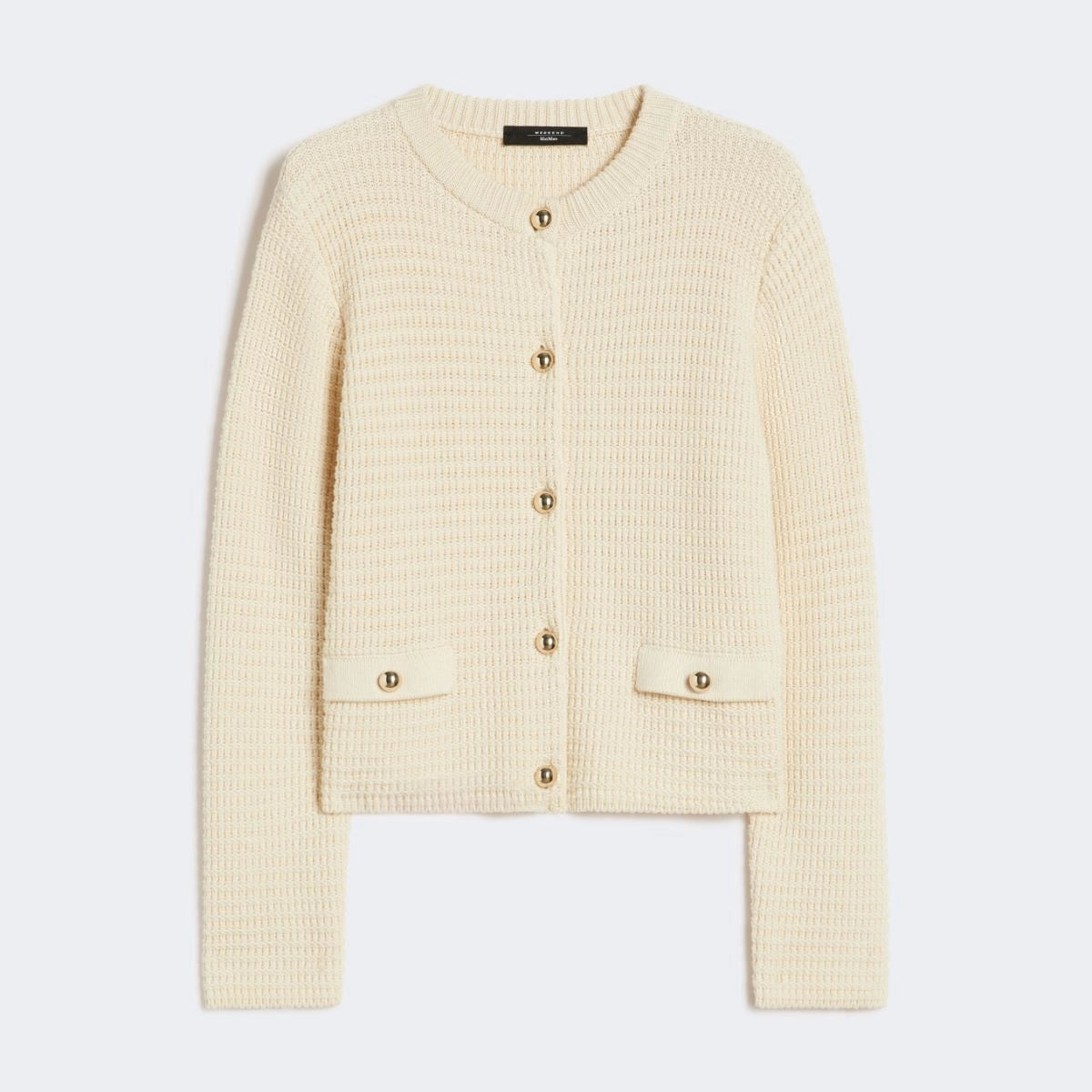 Max Mara Weekend WKDVODKA Cropped cotton cardigan - ECRU – Think