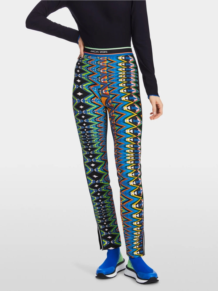 Marc Cain Sports Women's SOFIA Printed Scuba Jersey Trousers YS 81.27 J56 Col 723