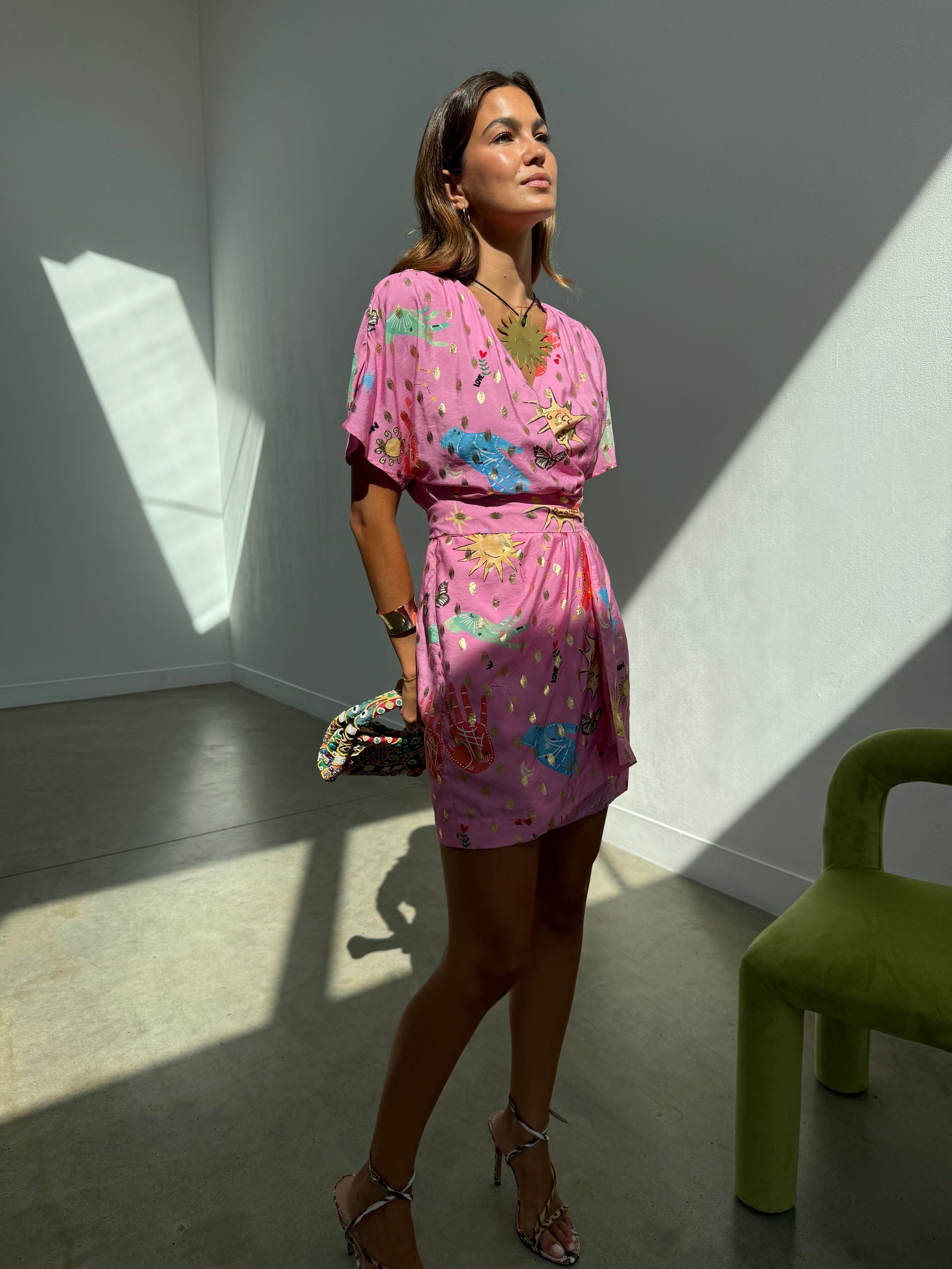 never fully dressed mini dress Never Fully Dressed Pink Celestial Mini Dress – Think Bubbles