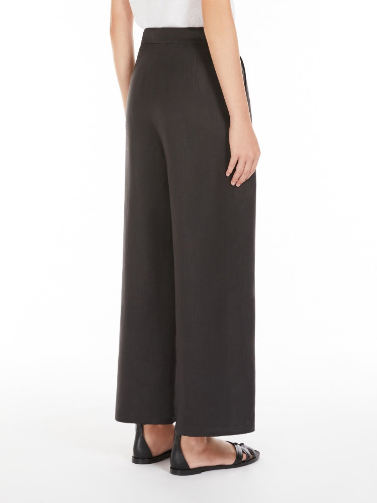 Max Mara Studio DAZZY Black Ramie gauze trousers – Think Bubbles