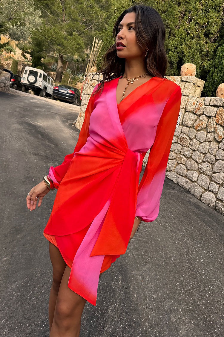 Never Fulled Dressed Pink Ombré Mini Vienna Dress