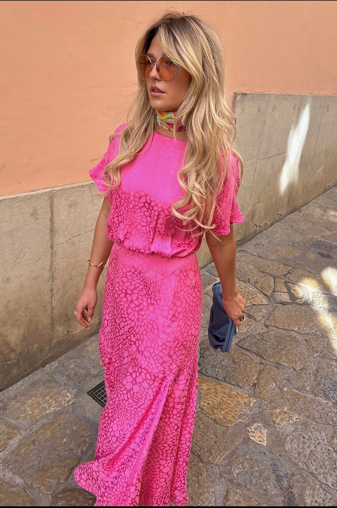 Never Fully Dressed Pink Jacquard Erin Dress