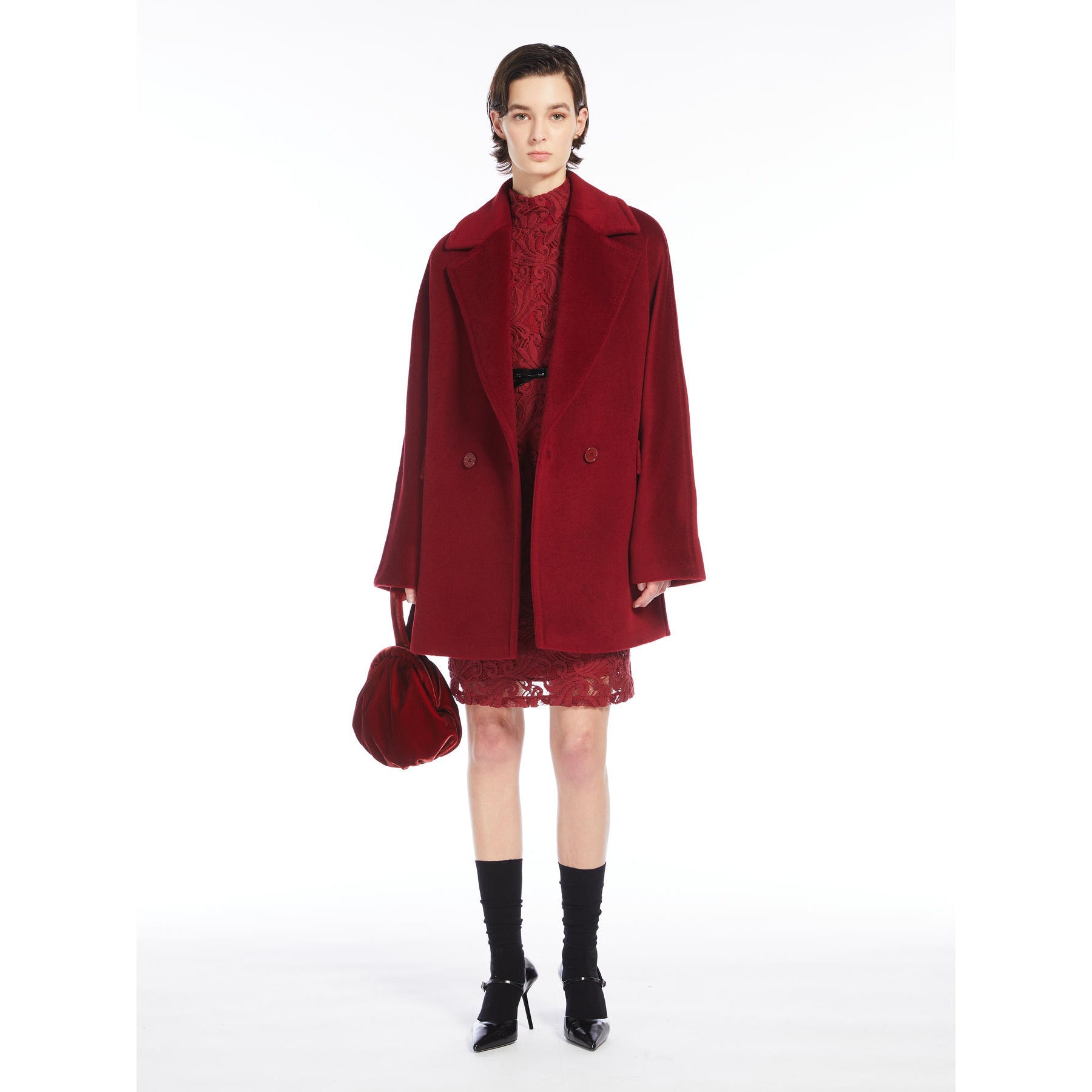 【送料&関税込】Max Mara Studio Etruria Princess Dress In Ca Abito princesse Max Mara Studio Etruria in cady nero | H-Brands