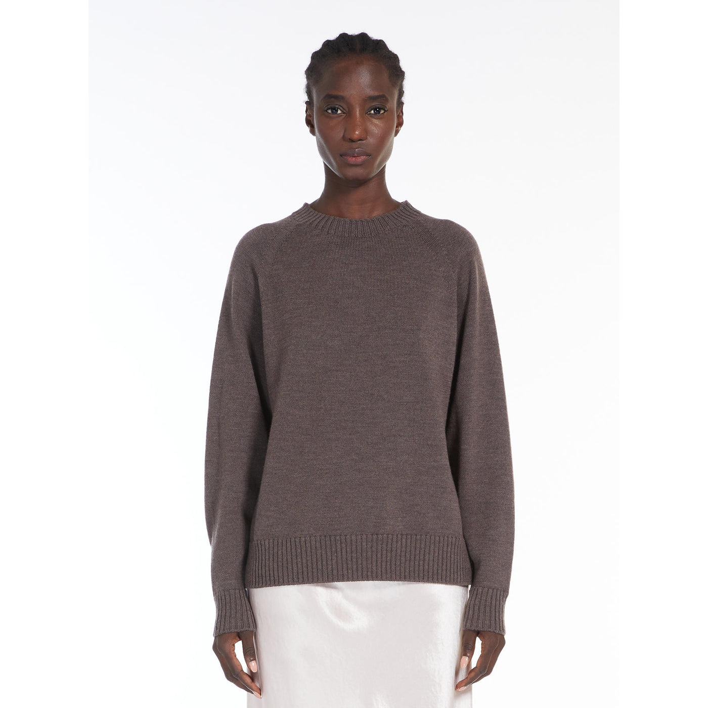 Max Mara Leisure Salvia Hazelnut Wool knit pullover Think Bubbles