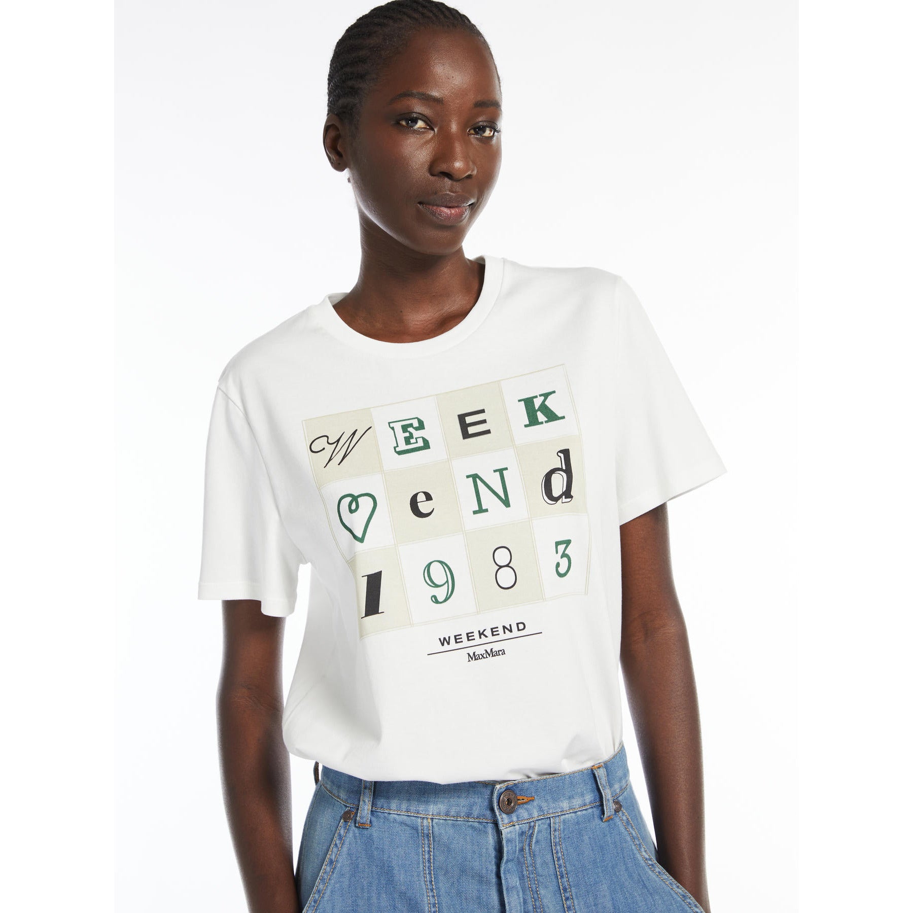 WEEKEND MAX MARA 半袖Tシャツ TEIERA 006 2515971052 Max Mara Weekend TEIERA T-shirt with writing – Think Bubbles