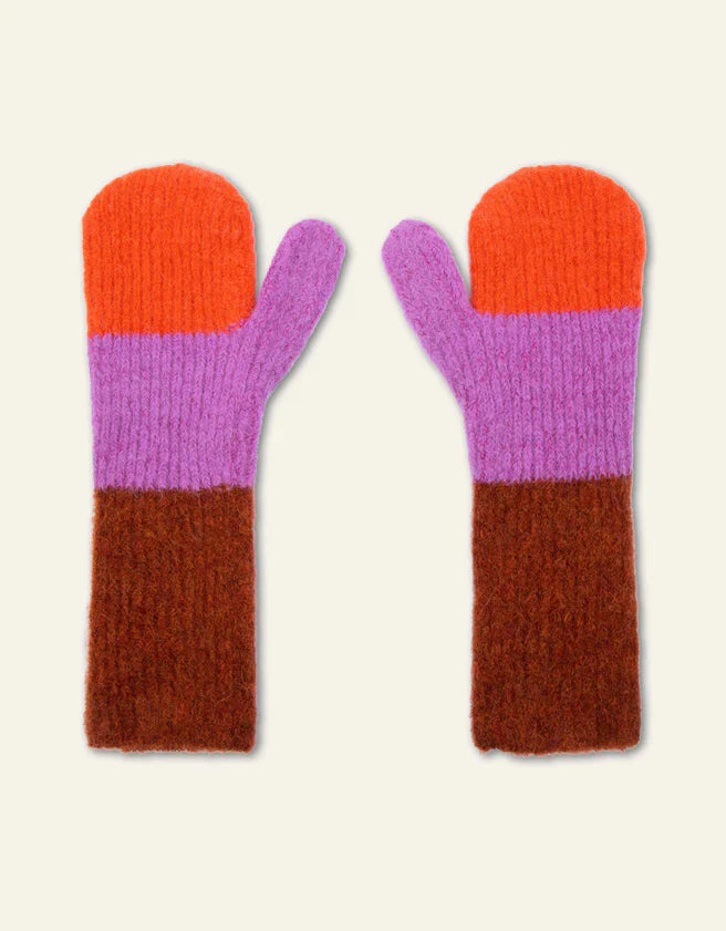 Oilily Red and Pink Abalony Mittens