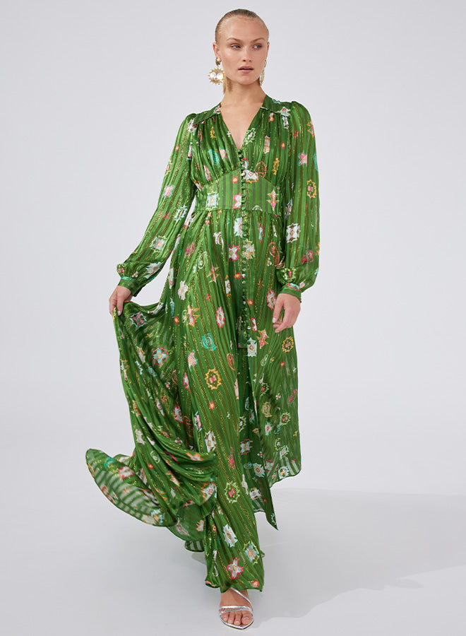 Hayley Menzies Esmeralda Silk Lurex Volume gown