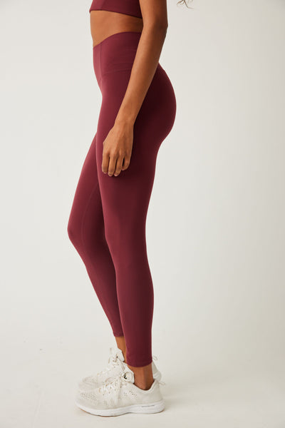 Free People NEVER BETTER LEGGING Oxblood Red