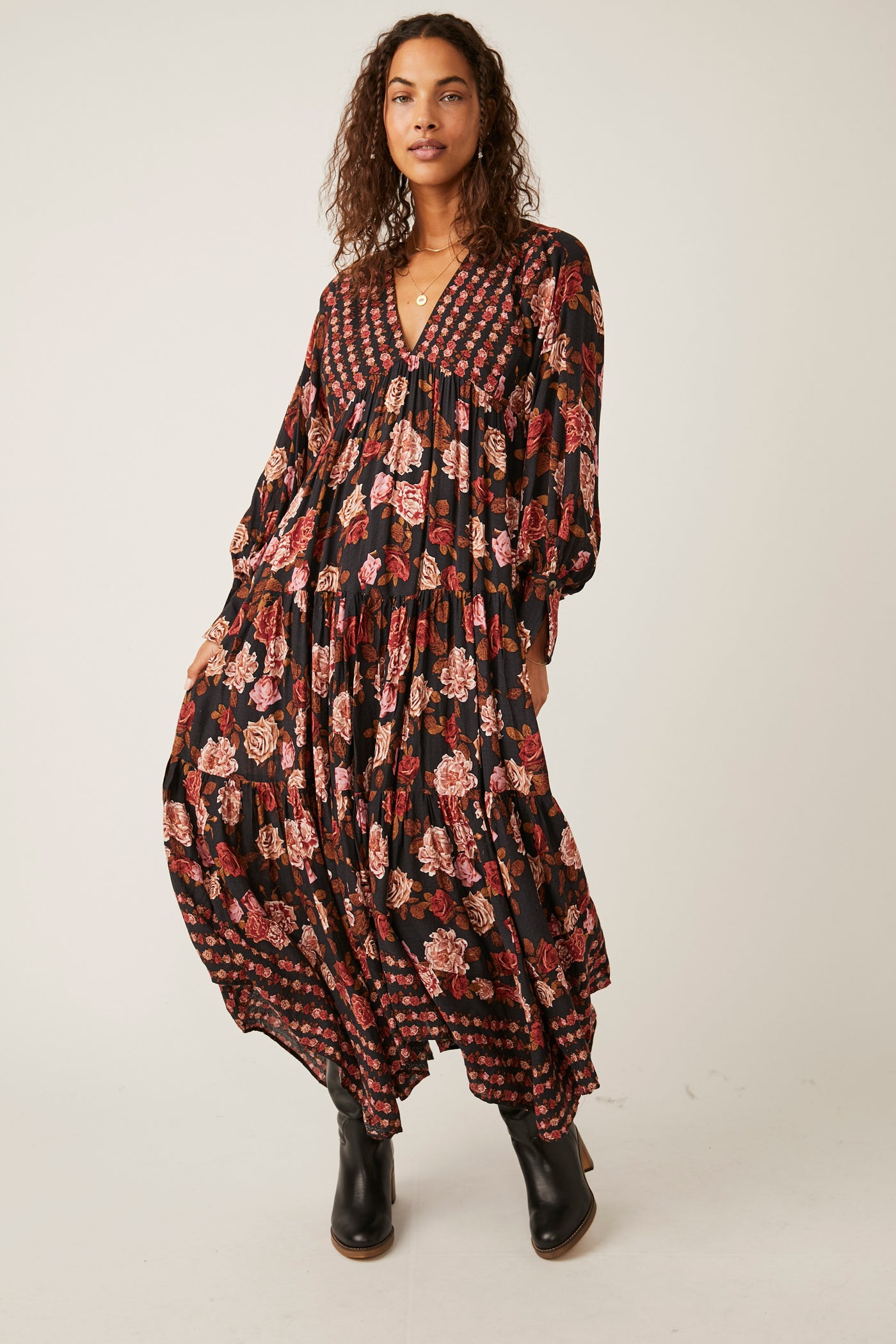 Free People ROWS OF ROSES MAXI DRESS