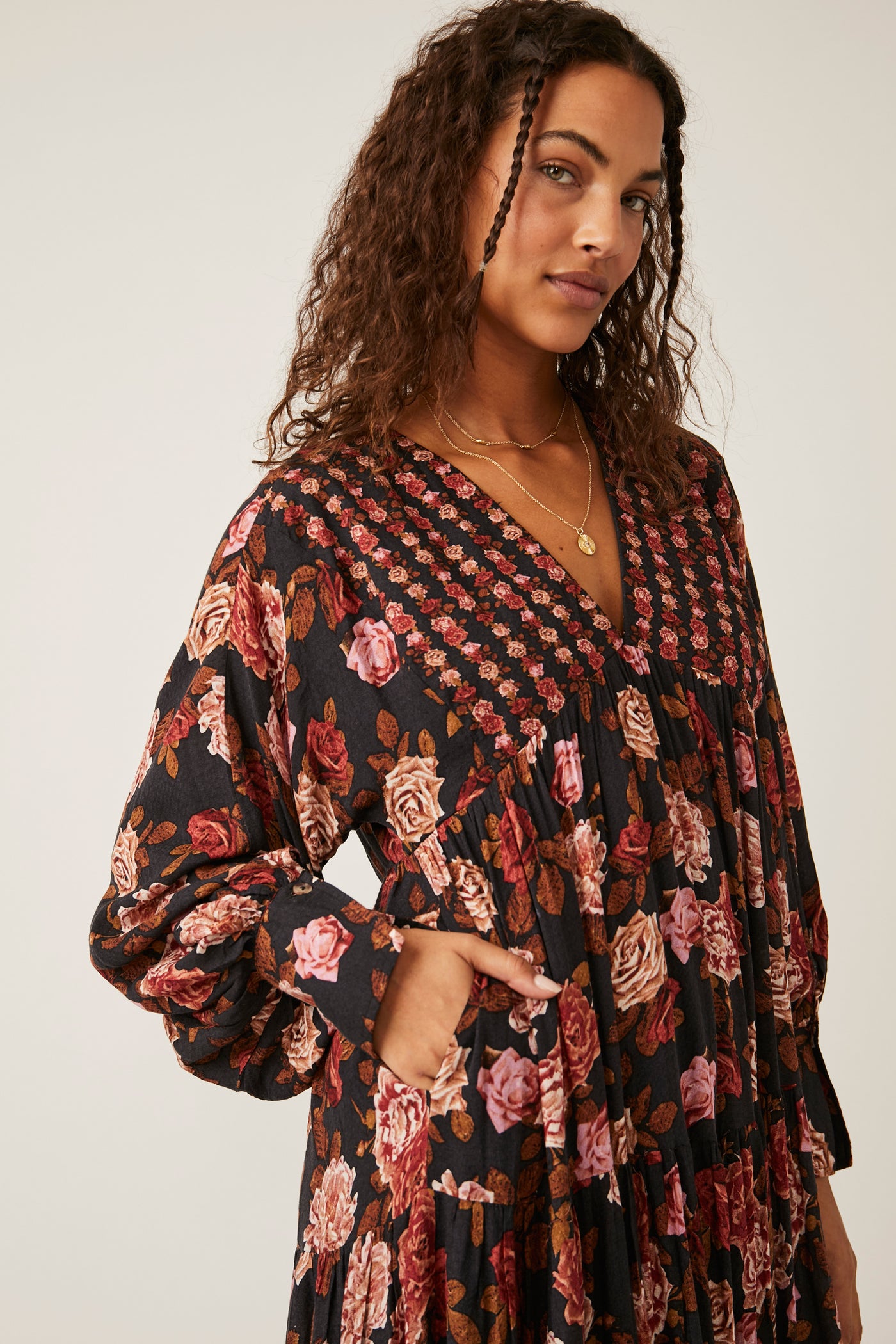 Free People ROWS OF ROSES MAXI DRESS