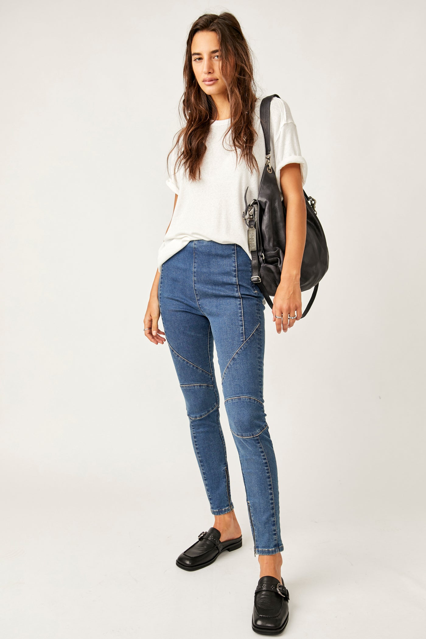 Free People We The Free Bella Moto High-Rise Skinny Jeans
