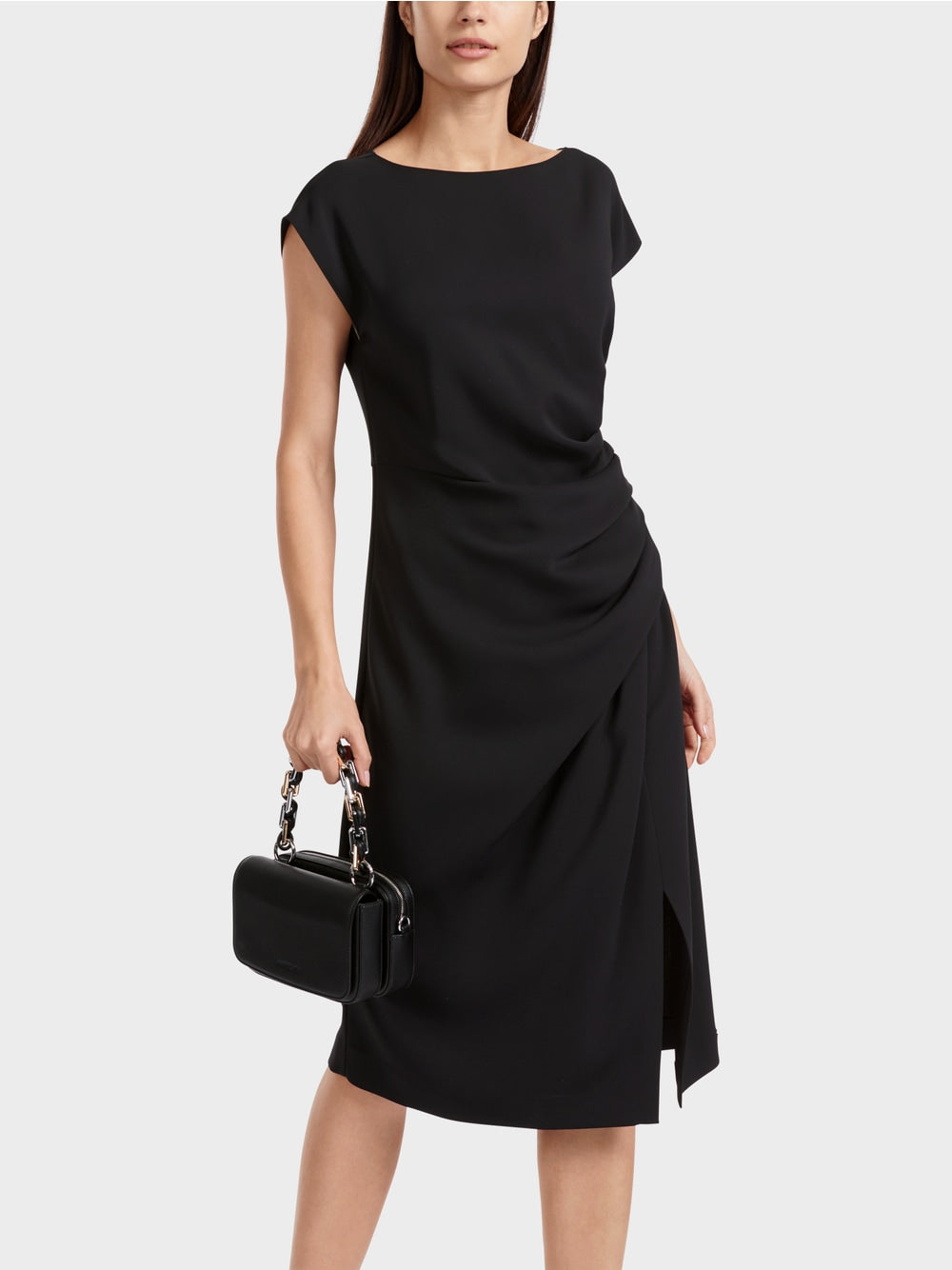 Black Wrap-look dress