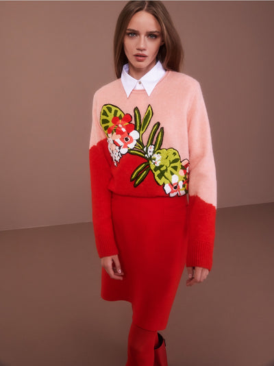 Marc Cain Embroidered "Rethink Together" sweater