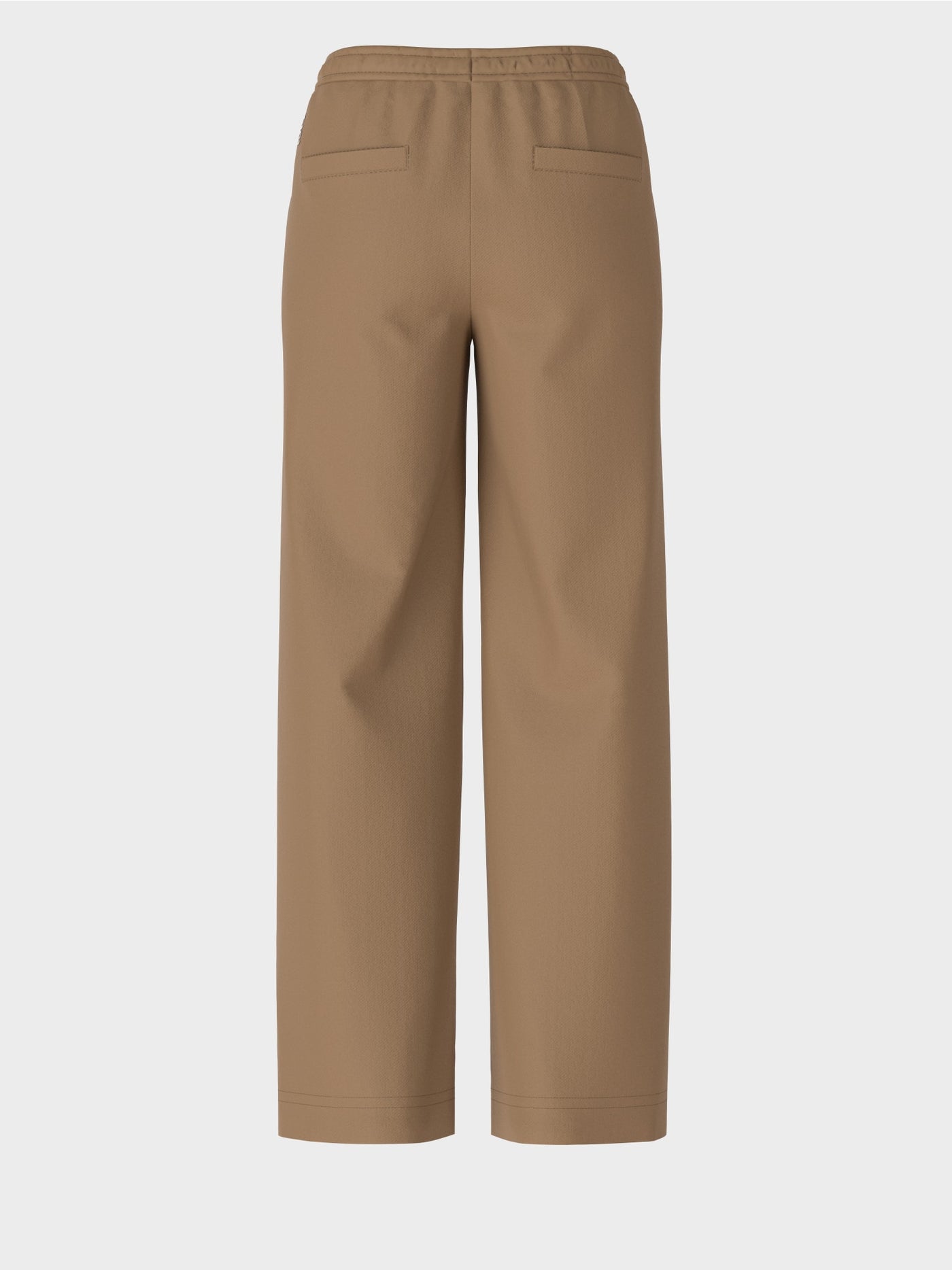 Marc Cain Beige WELBY wide-leg pants with drawstring waist