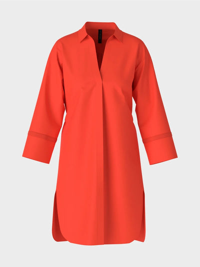 Marc Cain Bright Tomato Shirt dress with ¾ sleeves