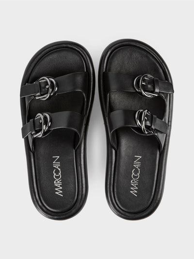 Marc Cain Black Mules Sandals with thick soles