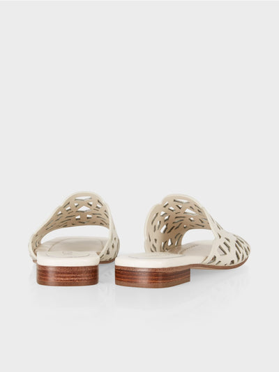 Marc Cain White Mules with braided strap