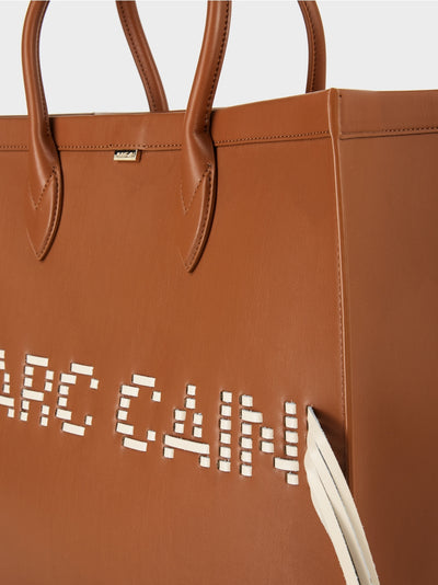 Marc Cain Tan Shopper bag with appliqué