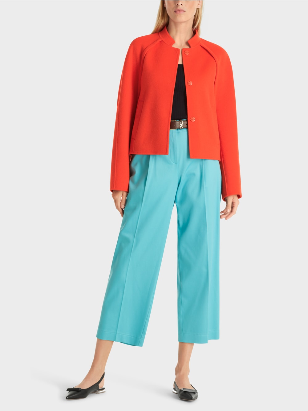 Marc Cain Bright Tomato Wool outdoor jacket