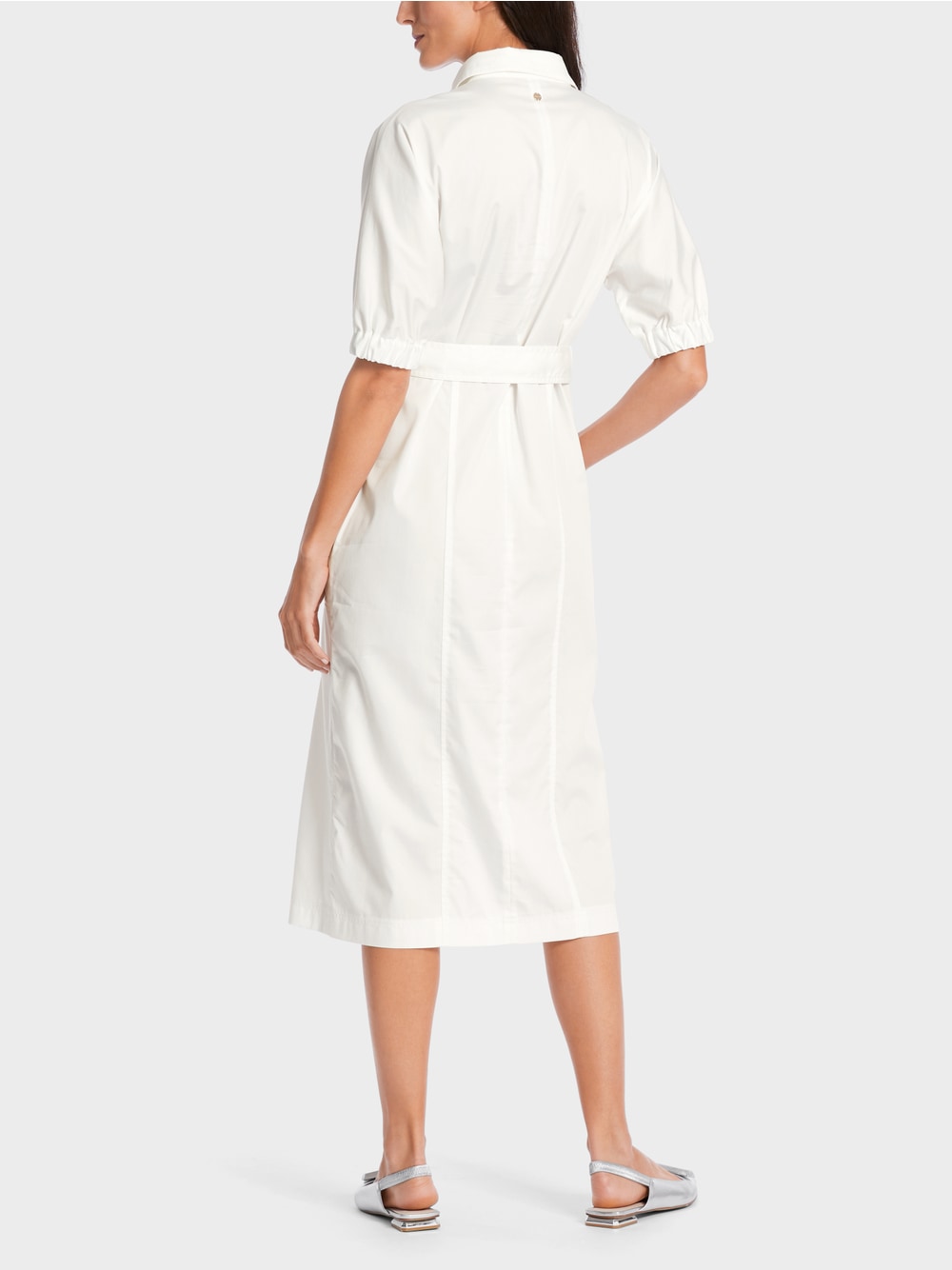 Marc Cain White Shirt dress with patch pockets