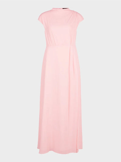 Marc Cain Soft Seashell Pink Long dress with pleated insert