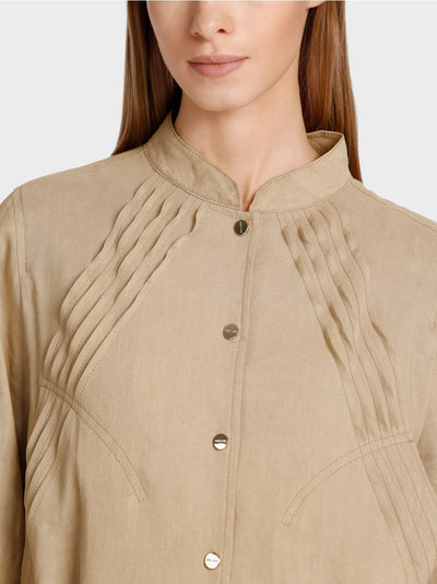Marc Cain Deep Sand Short jacket with tailoring details