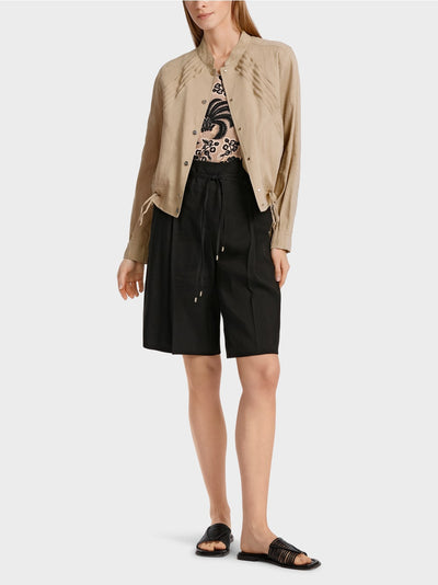 Marc Cain Deep Sand Short jacket with tailoring details