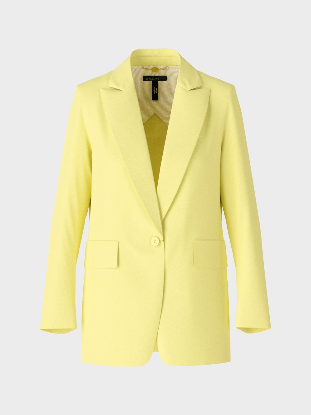 Marc Cain Pale Lemon Yellow Long blazer