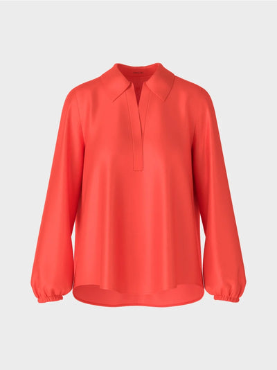 Marc Cain Bright Tomato Polo-style blouse