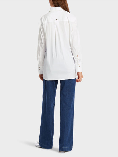 Marc Cain White Shirt blouse with extended back