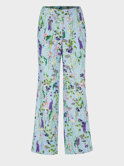 Marc Cain Blue WASHINGTON pants in floral design