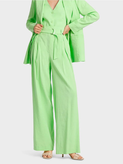 Marc Cain Light Apple Green Model WICHITA - paperbag-style pants