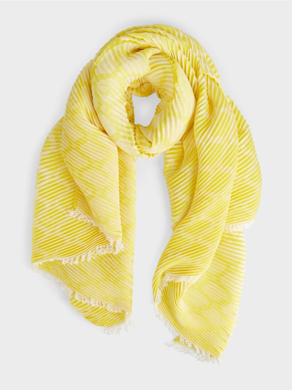 Marc Cain Yellow Scarf with animal pattern