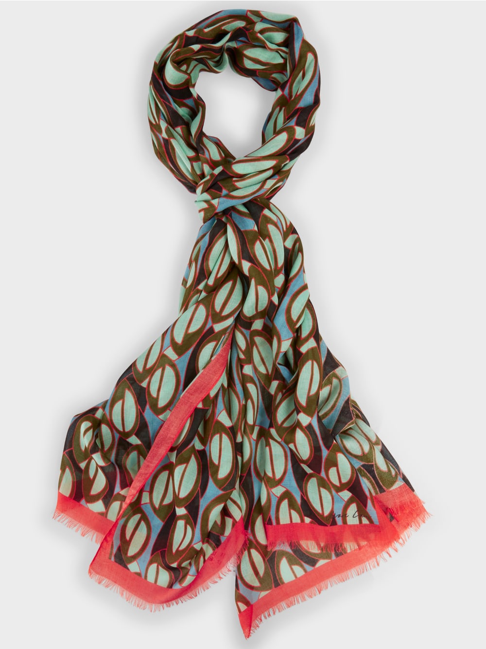 Marc Cain Graphic Booster Scarf with all-over graphic design