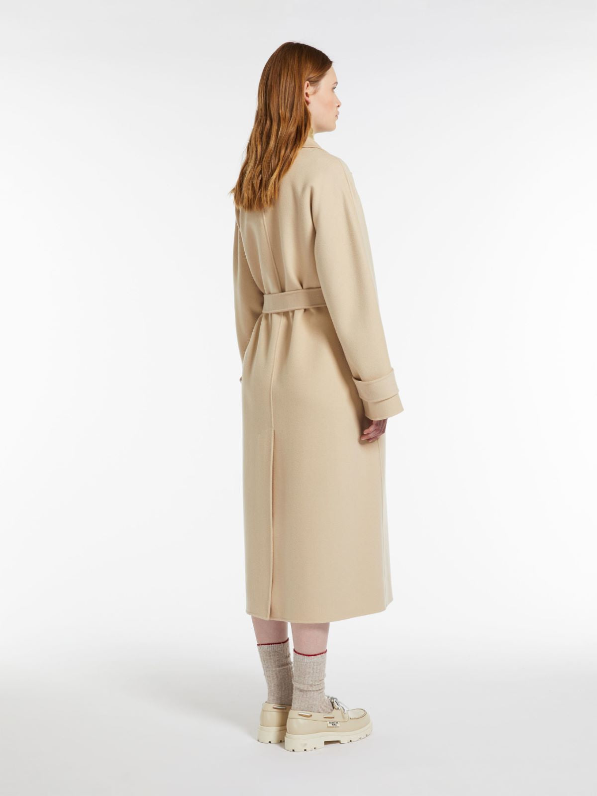 Max Mara Weekend AFFETTO LONG WOOL AND TECHNICAL FABRIC TRENCH COAT