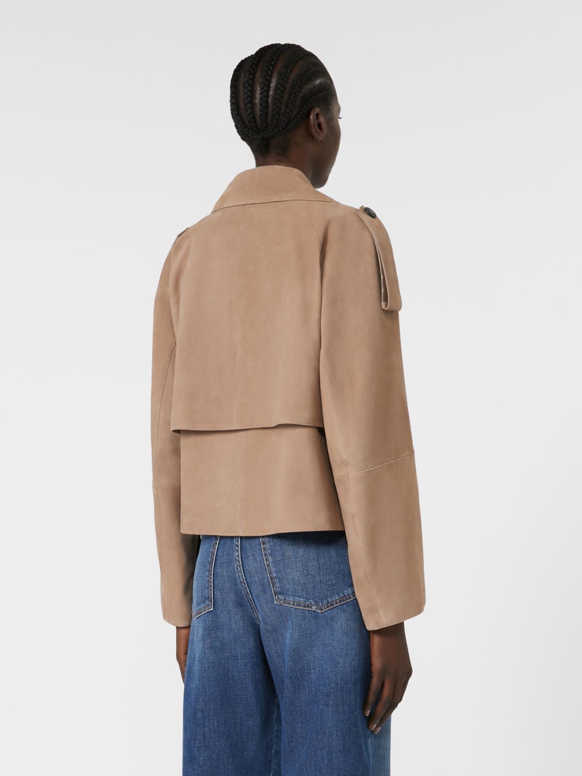 Max Mara Weekend MAGA Short suede trench coat – Think Bubbles