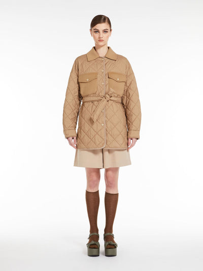 Max Mara Weekend QUILTED JACKET IN TECHNICAL FABRIC AND WOOL