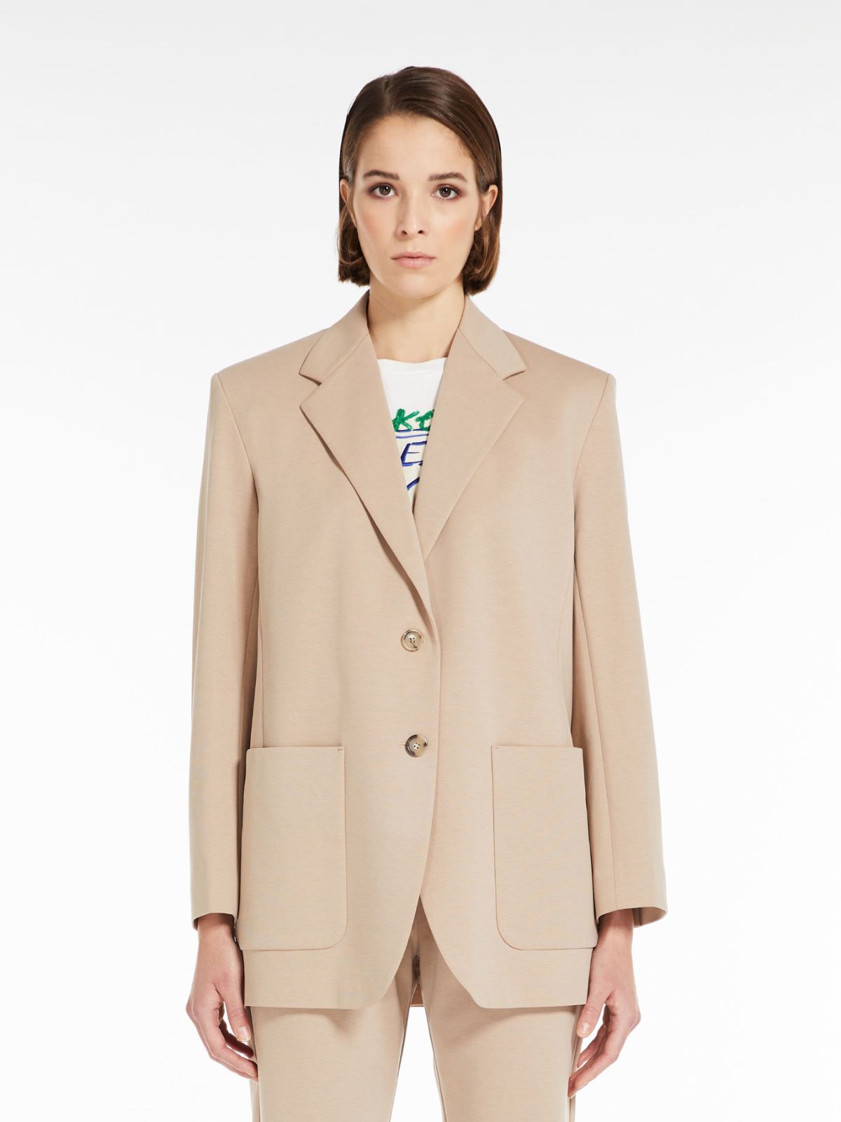 Max Mara Weekend Melfi SINGLE-BREASTED JERSEY BLAZER – Think