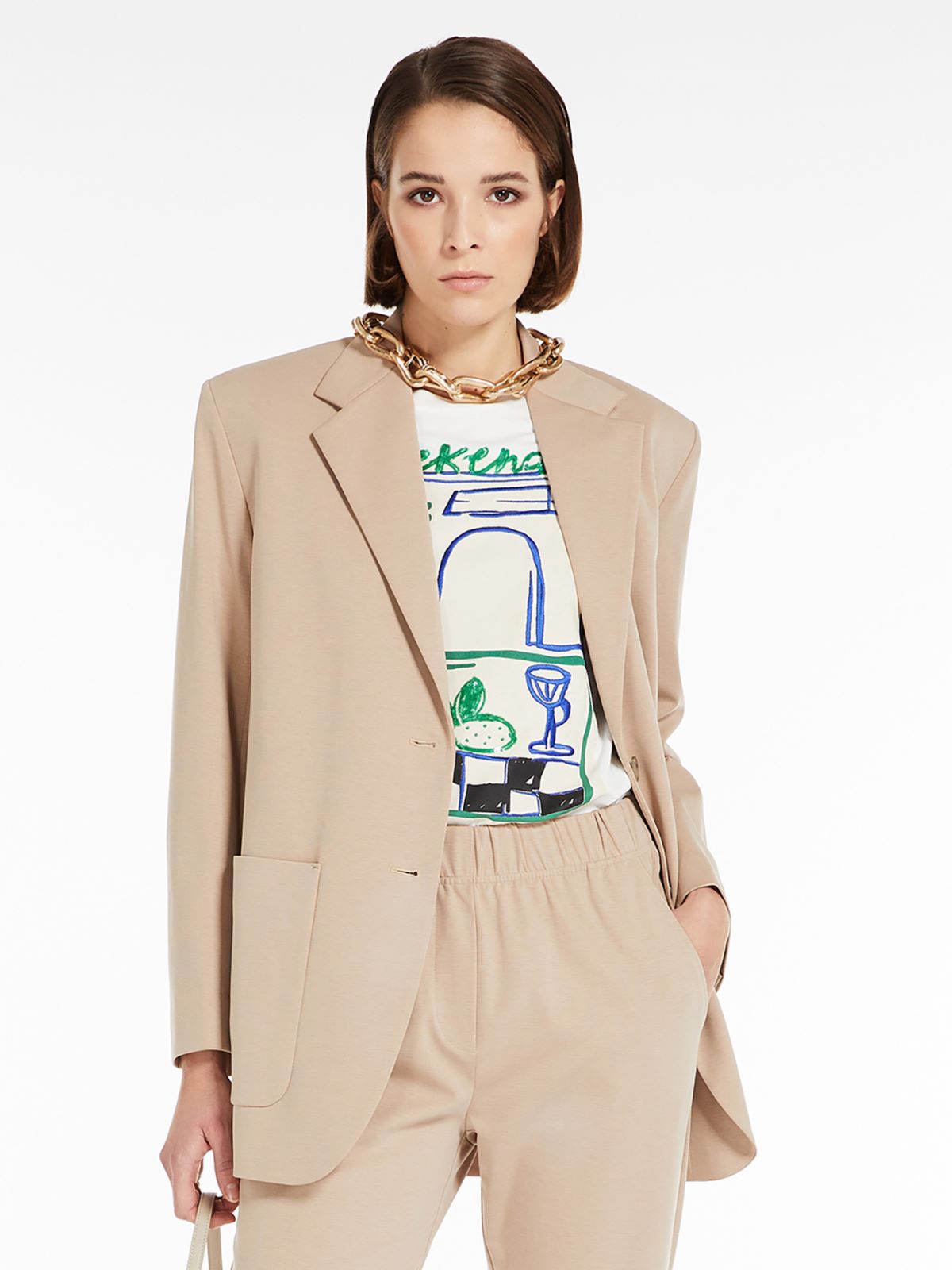 Max Mara Weekend Melfi SINGLE-BREASTED JERSEY BLAZER – Think