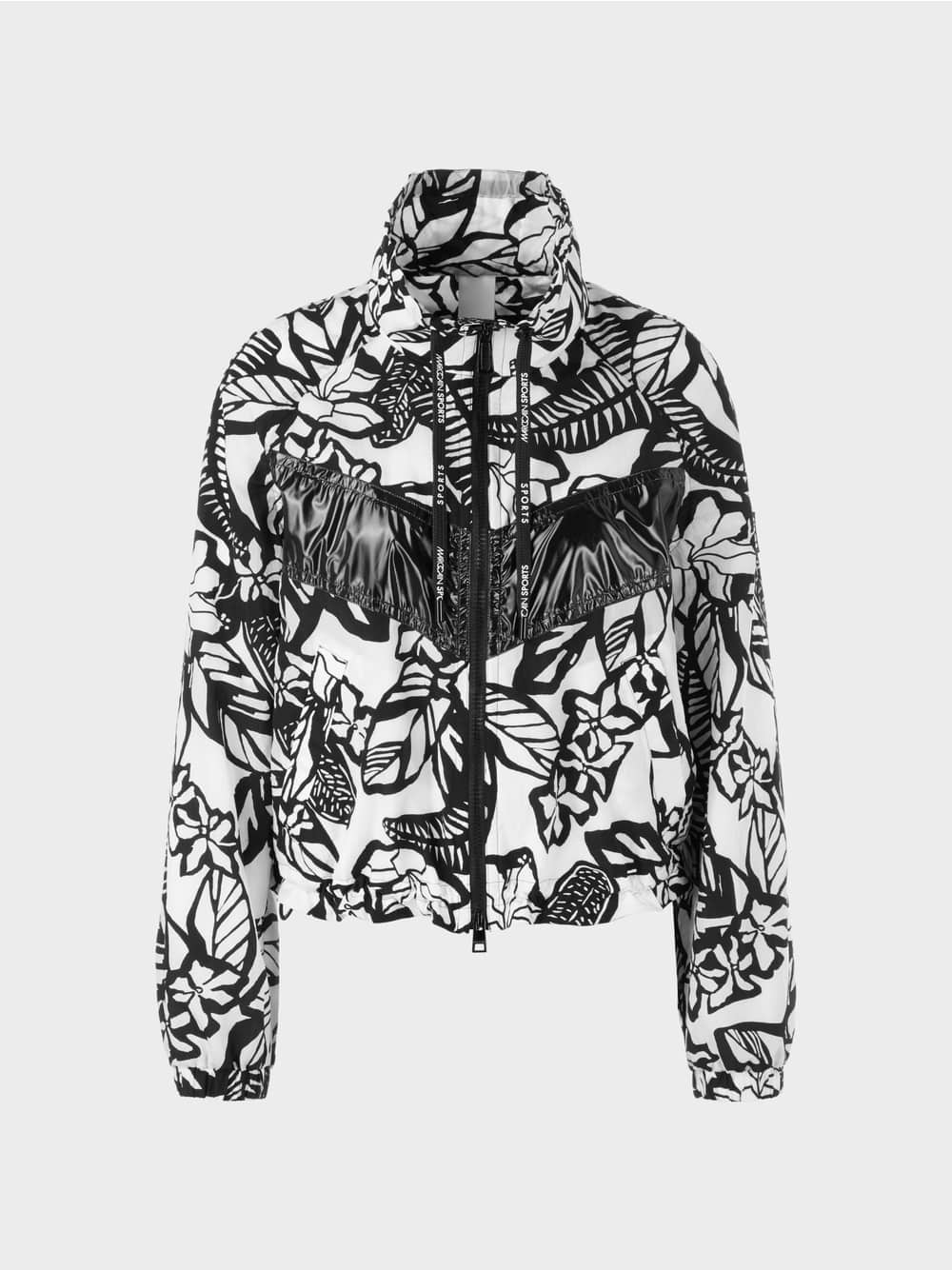 Marc Cain White & Black Floral Sporty outdoor jacket