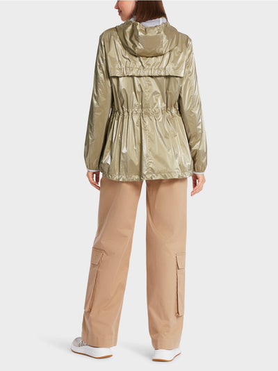 Marc Cain Light Gold Outdoor jacket with zip and hood