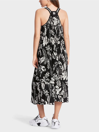 Marc Cain Black and White Pleated dress with narrow straps