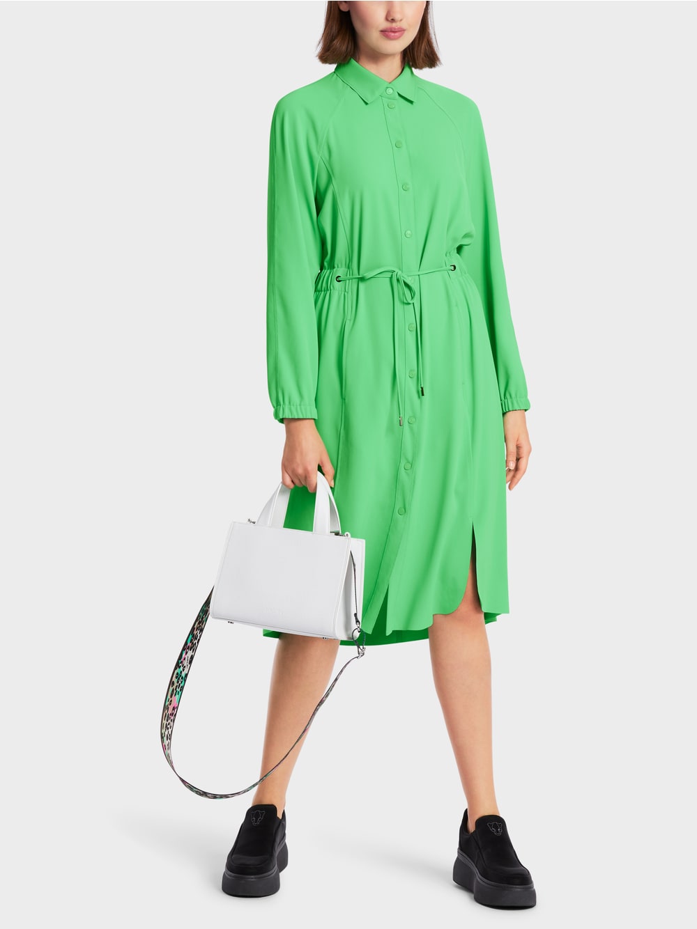 Marc Cain New Neon Green Shirt blouse dress with raglan