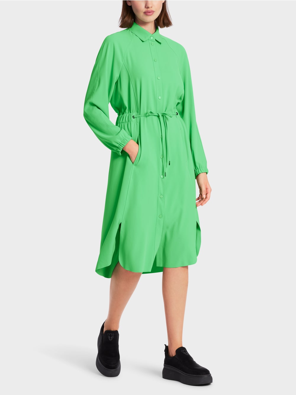 Marc Cain New Neon Green Shirt blouse dress with raglan