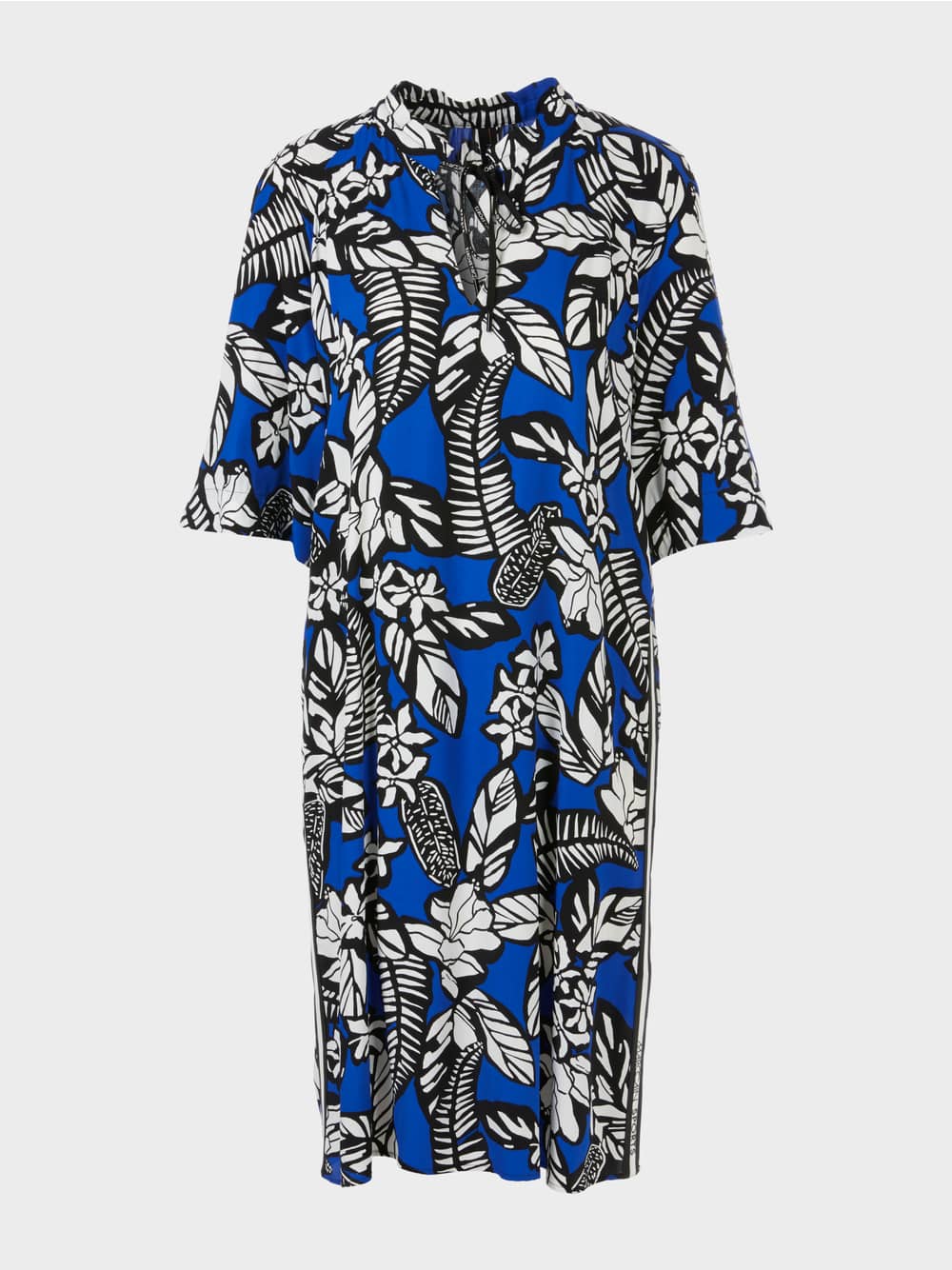 Marc Cain Bright Royal Blue Floral Dress with print "Rethink Together"