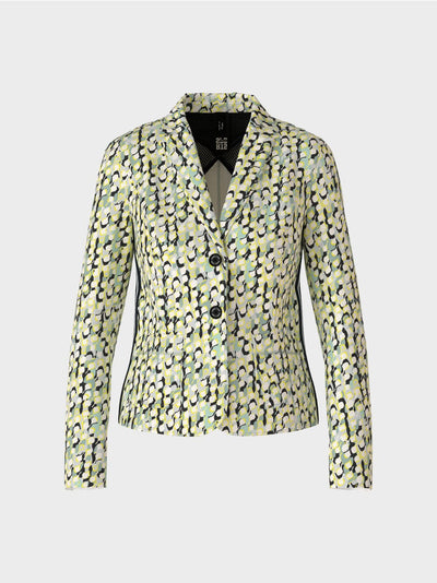 Marc Cain 70s blazer with graphic all-over print soft sage