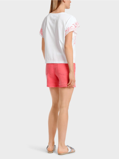 Marc Cain T-shirt with ruffled sleeves