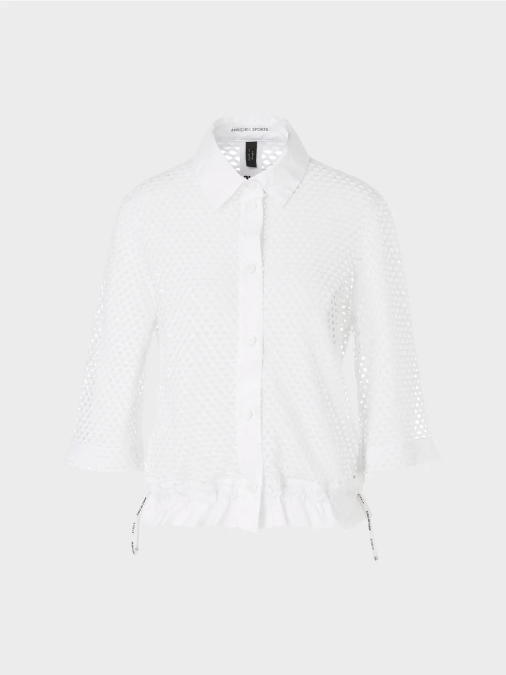 Marc Cain White Airy mesh blouse