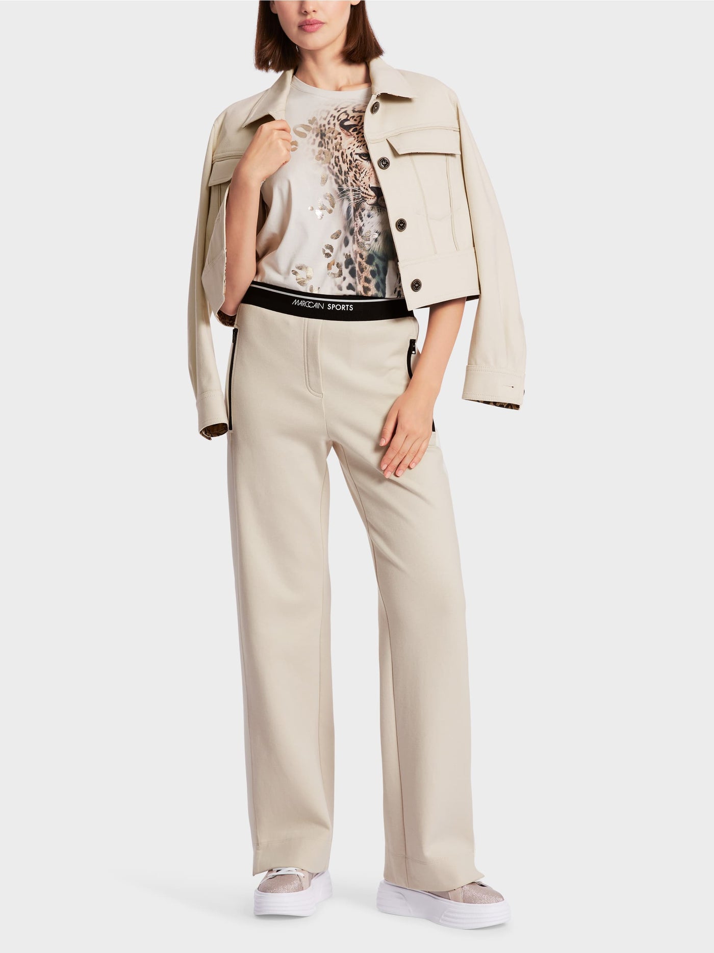 Marc Cain WELS Beige pants - with gallon