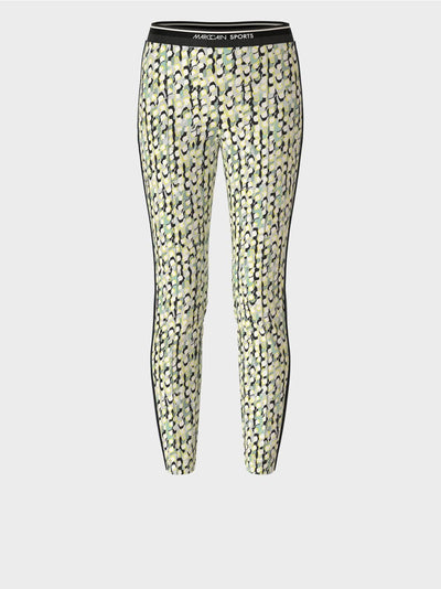 Marc Cain SOFIA pants - all-over print and galloon
